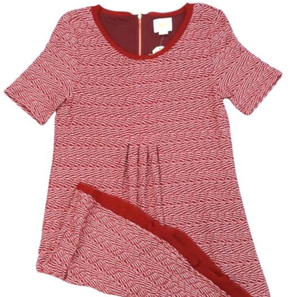 MAEVE Anthropologie Red Dora Dress Size Small - Picture 2 of 7